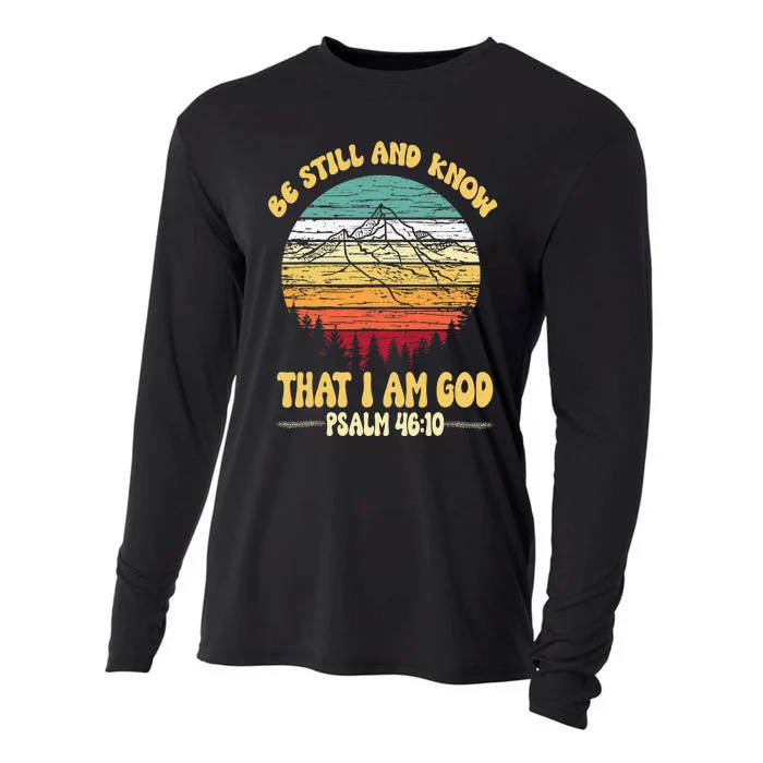 Be Still and Know That I Am God, Psalm Scripture Cooling Performance Long Sleeve Crew