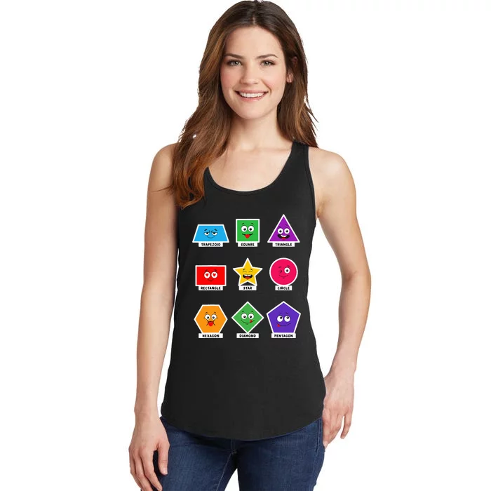 Basic Shapes And Preschoolers Learning Ladies Essential Tank