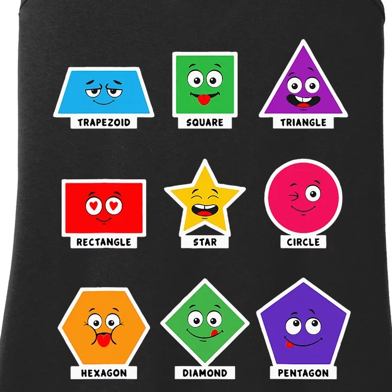 Basic Shapes And Preschoolers Learning Ladies Essential Tank