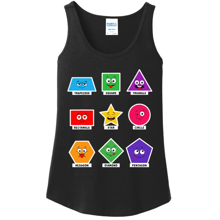 Basic Shapes And Preschoolers Learning Ladies Essential Tank