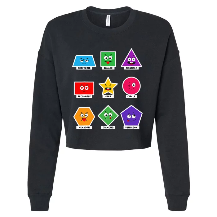 Basic Shapes And Preschoolers Learning Cropped Pullover Crew