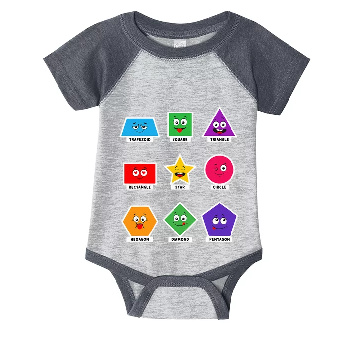 Basic Shapes And Preschoolers Learning Infant Baby Jersey Bodysuit