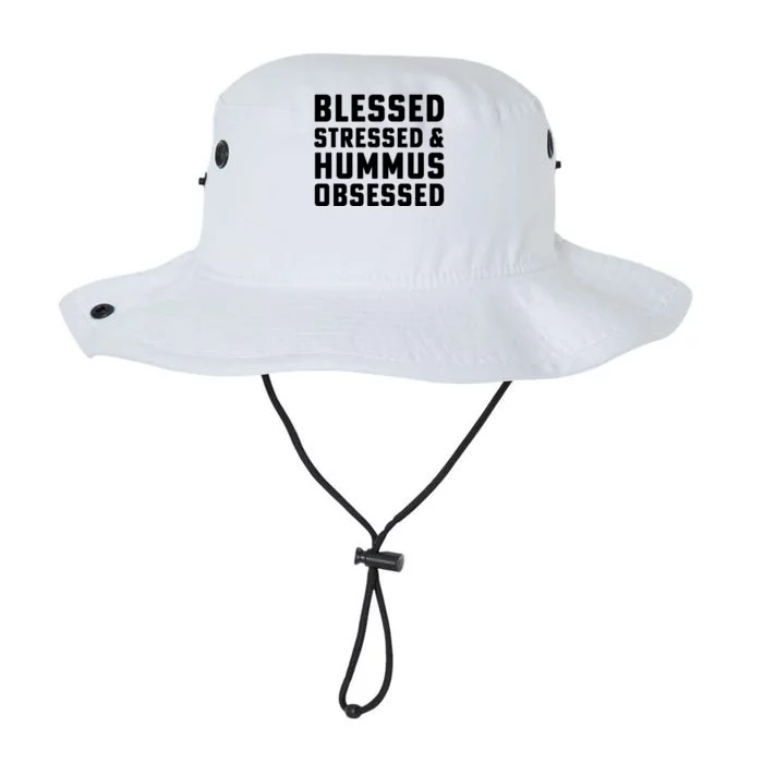 Blessed Stressed And Hummus Obsessed Hummus Chickpeas Vegan Great Gift Legacy Cool Fit Booney Bucket Hat