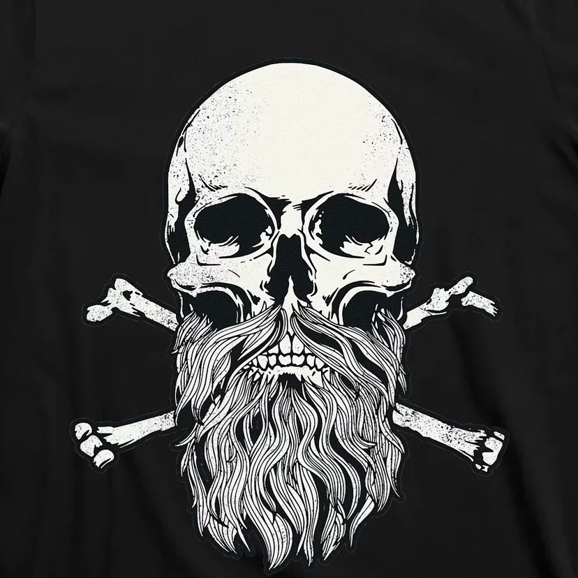 Bearded Skull and Crossbones Pirate Beard T-Shirt