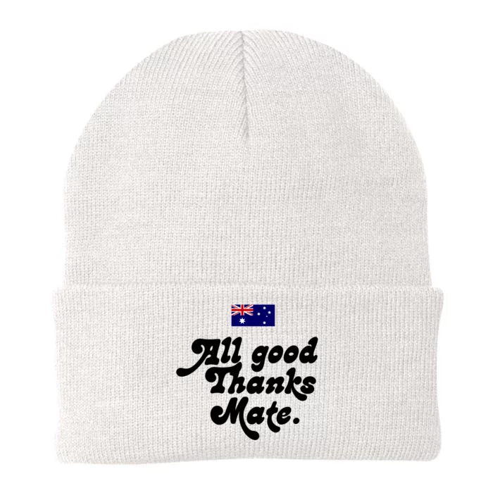 British Slogans All Good Thanks Mate Knit Cap Winter Beanie