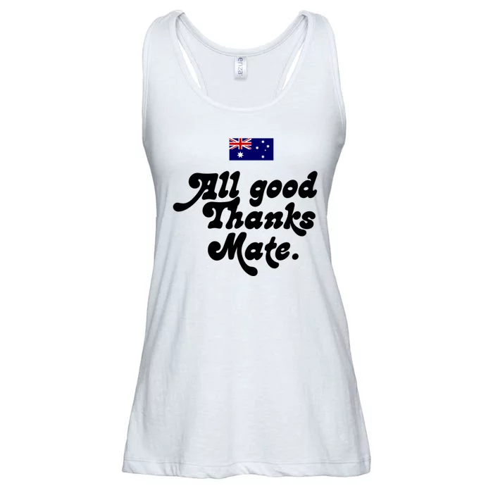 British Slogans All Good Thanks Mate Ladies Essential Flowy Tank