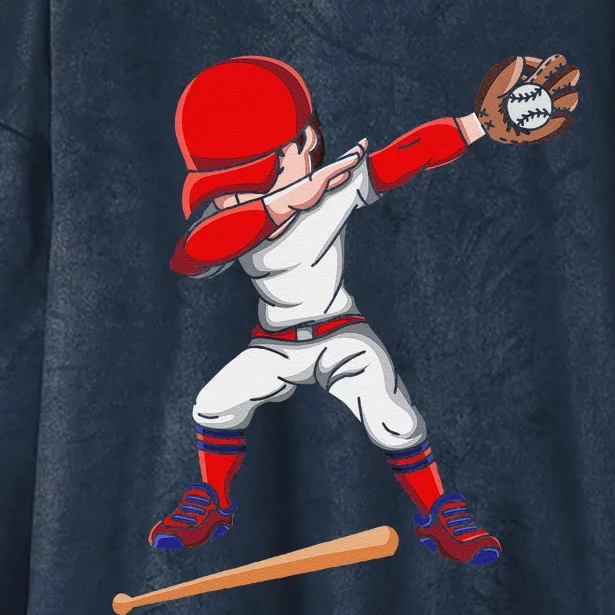 Baseballer Sports Athlete Dabbing Baseball Player Hooded Wearable Blanket