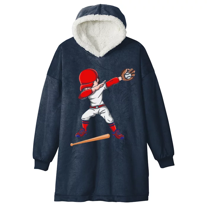 Baseballer Sports Athlete Dabbing Baseball Player Hooded Wearable Blanket