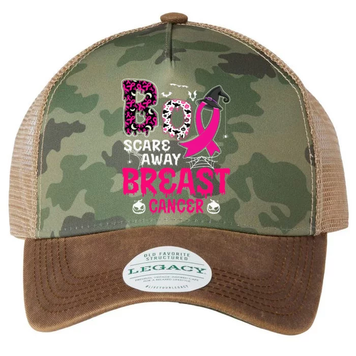 Boo Scare Away Breast Cancer Halloween Legacy Tie Dye Trucker Hat