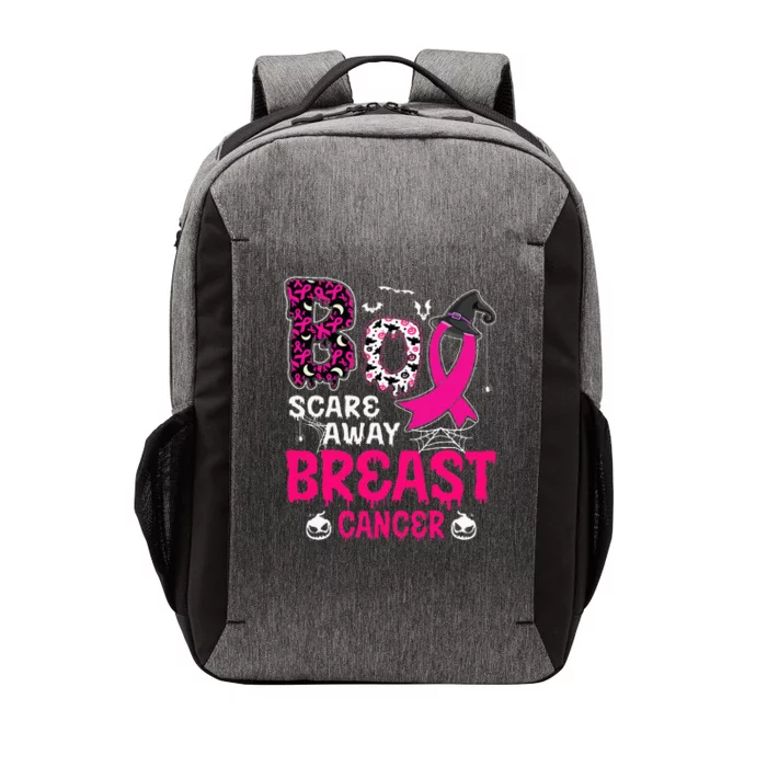 Boo Scare Away Breast Cancer Halloween Vector Backpack