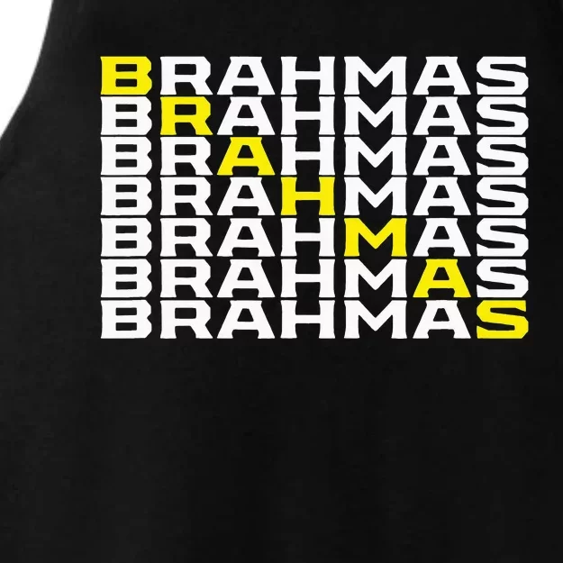 Brahmas San Antonio Football Tailgate Ladies Tri-Blend Wicking Tank