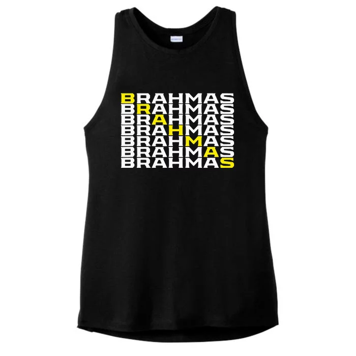 Brahmas San Antonio Football Tailgate Ladies Tri-Blend Wicking Tank