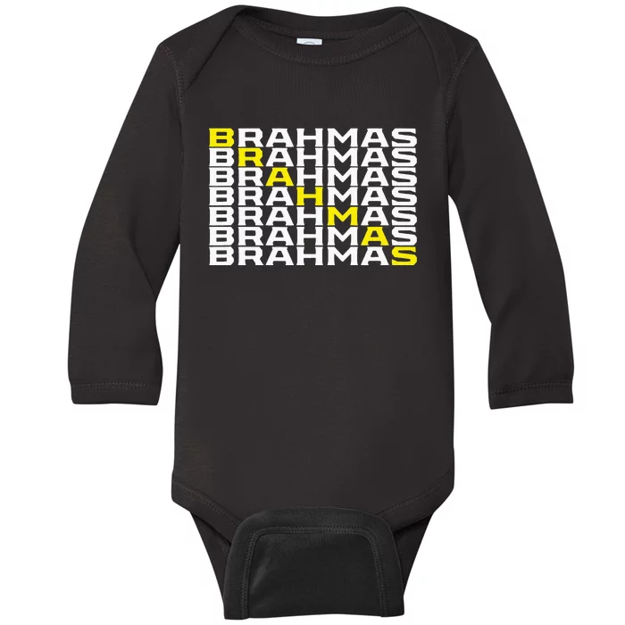 Brahmas San Antonio Football Tailgate Baby Long Sleeve Bodysuit