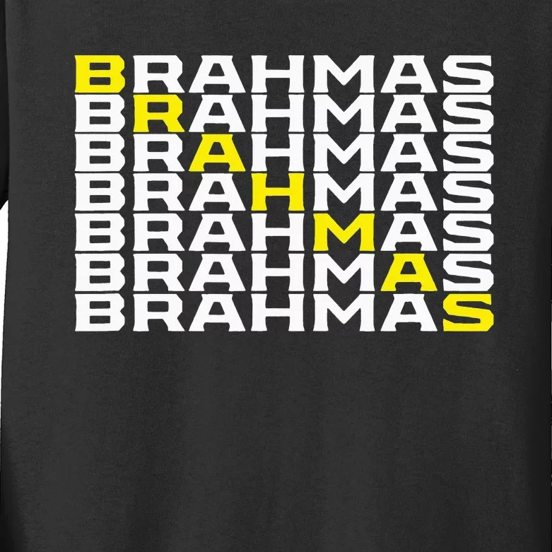 Brahmas San Antonio Football Tailgate Kids Long Sleeve Shirt