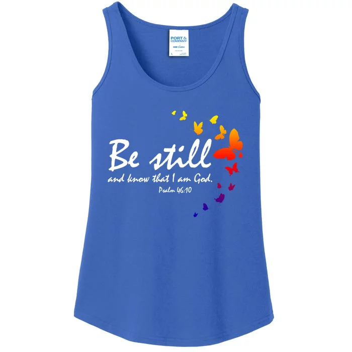 Be Still And Know Christian Religious Funny Gift Mom Her Gift Ladies Essential Tank