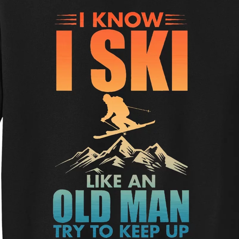 Best Ski Art For Grandpa Skiing Nordic Skier Skiing Sweatshirt