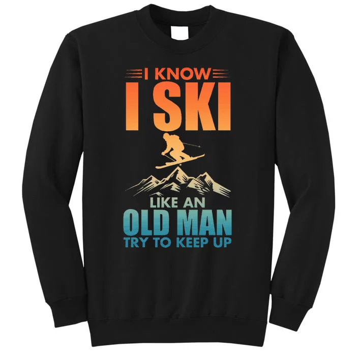 Best Ski Art For Grandpa Skiing Nordic Skier Skiing Sweatshirt