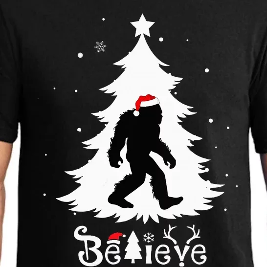 Believe Skunk Ape Cryptid Christmas Cryptozoology Pajama Set