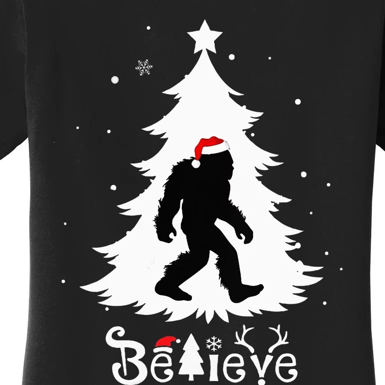 Believe Skunk Ape Cryptid Christmas Cryptozoology Women's T-Shirt