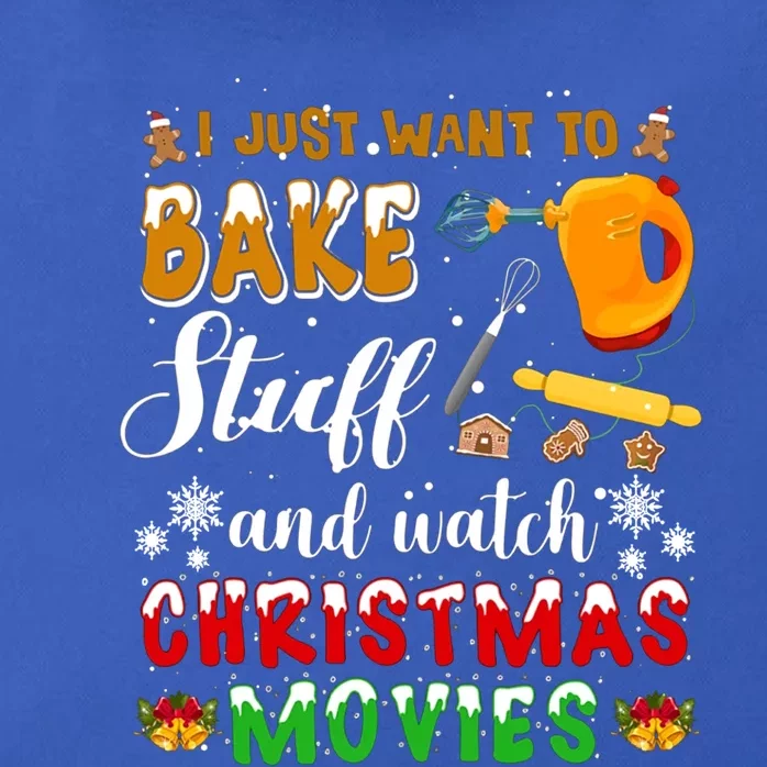 Bake Stuff And Watch Christmas Movies Funny Xmas Hobby Funny Gift Zip Tote Bag