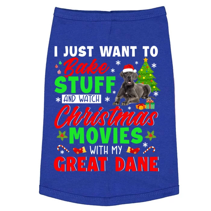 Bake Stuff And Watch Christmas Movies With My Great Dane Gift Doggie Tank