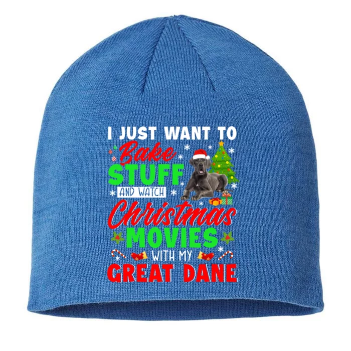 Bake Stuff And Watch Christmas Movies With My Great Dane Gift 8 1/2in Sustainable Knit Beanie