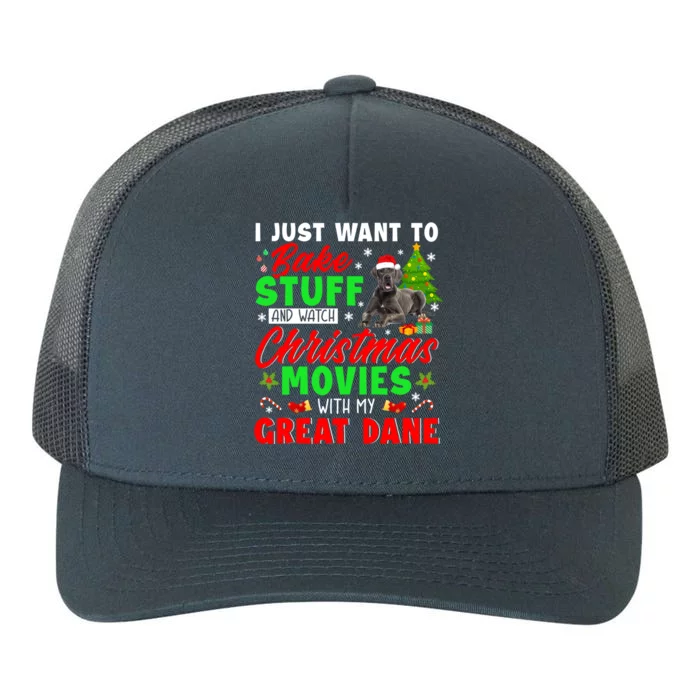 Bake Stuff And Watch Christmas Movies With My Great Dane Gift Yupoong Adult 5-Panel Trucker Hat