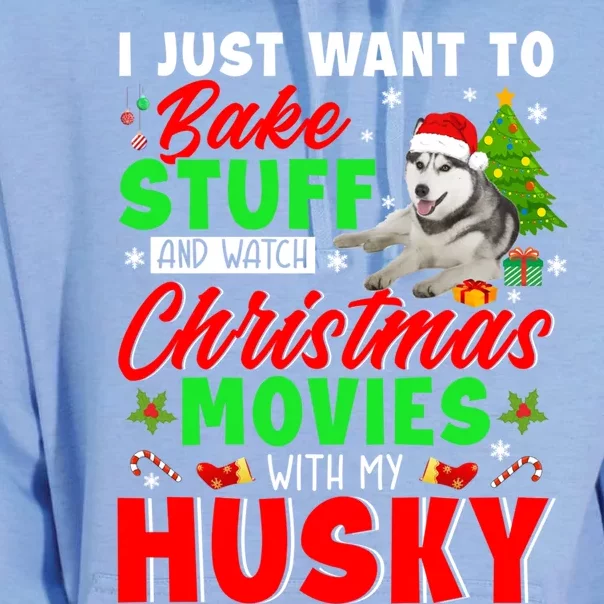 Bake Stuff And Watch Christmas Movies With My Husky Cute Gift Unisex Surf Hoodie