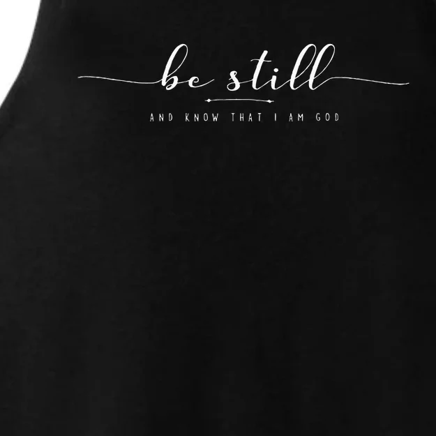 Be Still And Know That I Am God Ladies Tri-Blend Wicking Tank