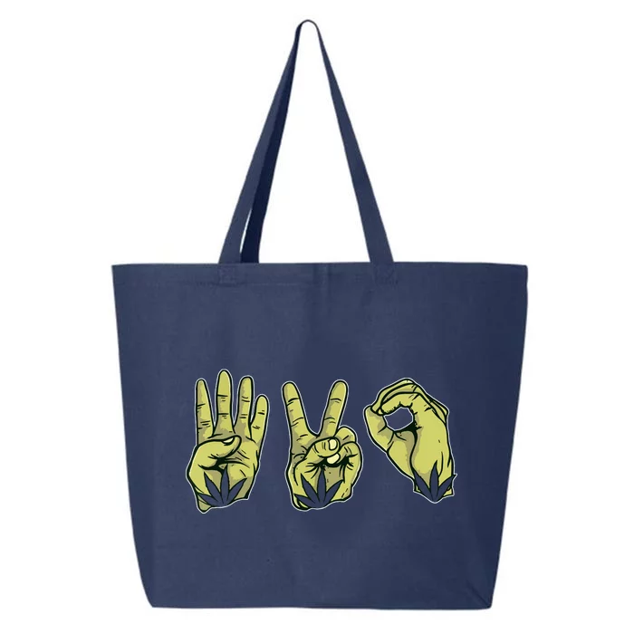 Best Stoner Artwork 420 Marijuana Gift Weed Lover Reefer 25L Jumbo Tote