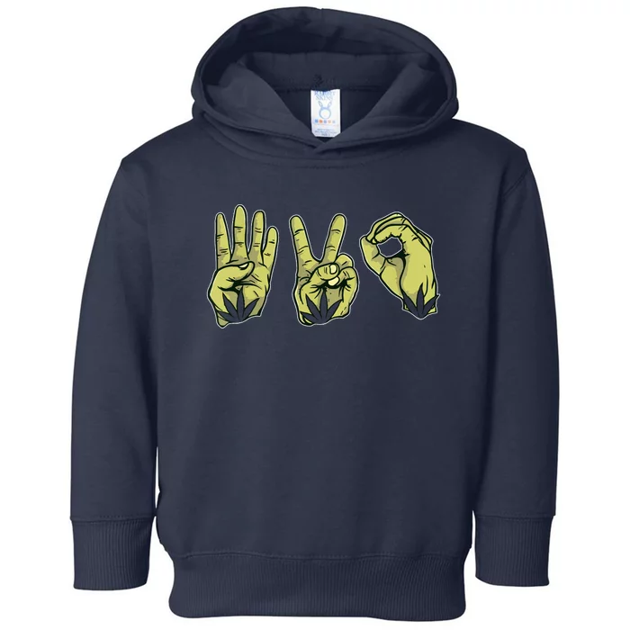 Best Stoner Artwork 420 Marijuana Gift Weed Lover Reefer Toddler Hoodie