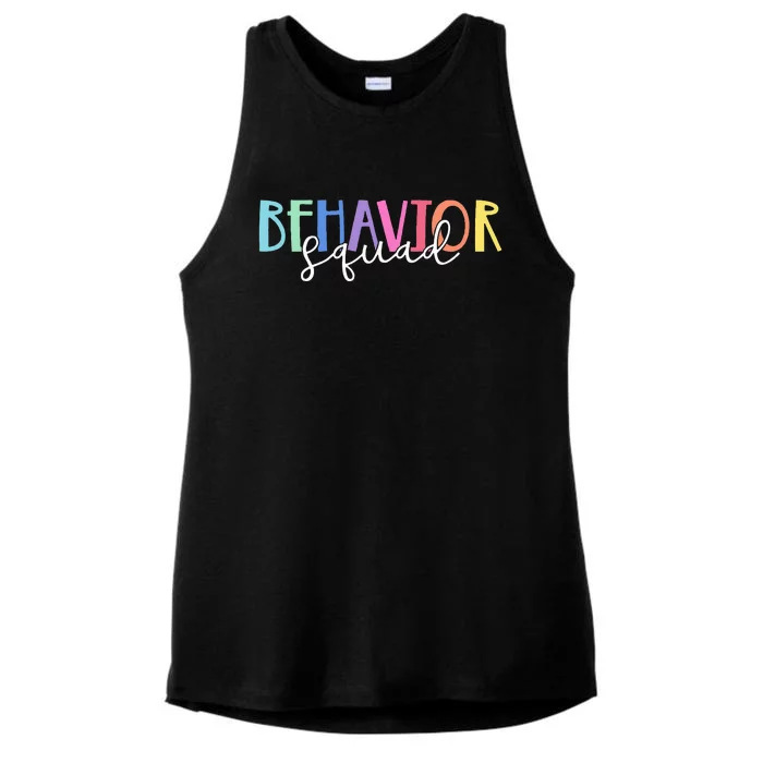 BEHAVIOR SQUAD ABA Therapist RBT Therapy Behaviour Team Ladies Tri-Blend Wicking Tank