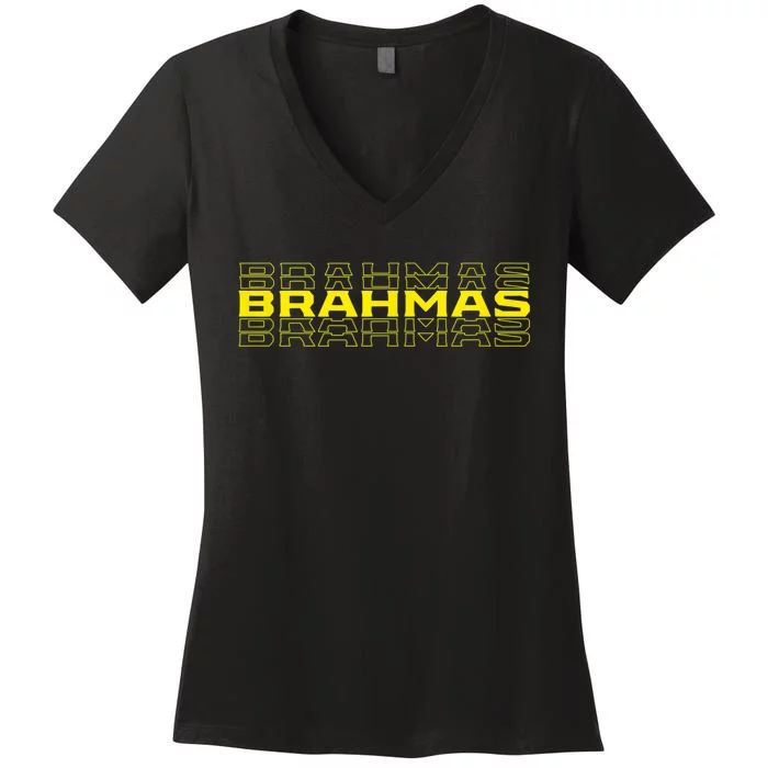 Brahmas San Antonio Football Tailgate Women's V-Neck T-Shirt