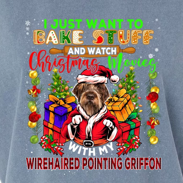 Bake Stuff And Watch Xmas Movies Wirehaired Pointing Griffon Meaningful Gift Garment-Dyed Women's Muscle Tee