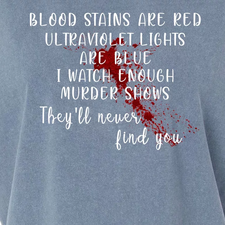 Blood Stains Are Red Ultraviolet Lights Garment-Dyed Women's Muscle Tee