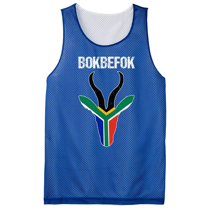 Bokbefok South African Rugby Bokke South Africa Flag Colours Mesh Reversible Basketball Jersey Tank