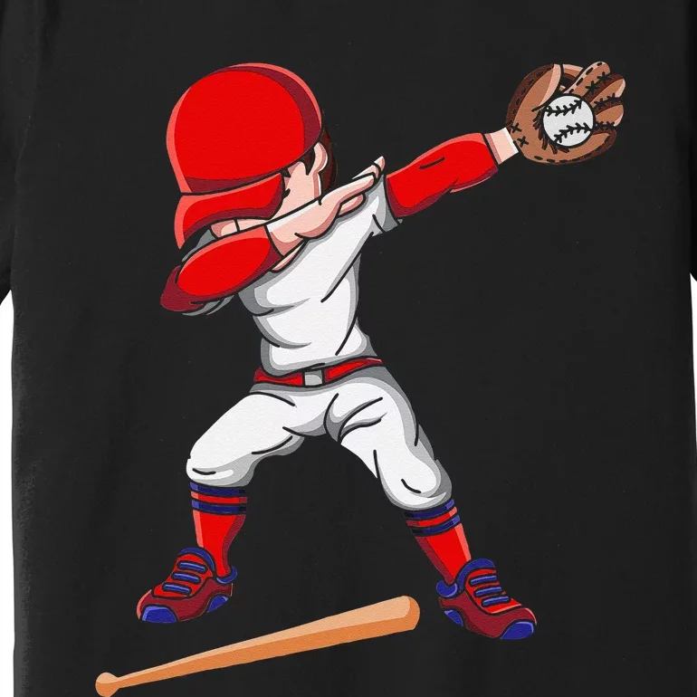 Baseballer Sports Athlete Dabbing Baseball Player Premium T-Shirt