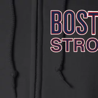 Boston Strong American Patriotic Full Zip Hoodie