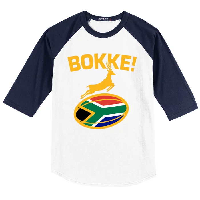 Bokke South African Rugby Fan Baseball Sleeve Shirt