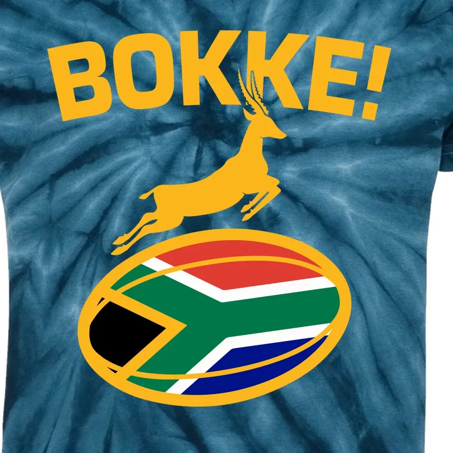 Bokke South African Rugby Fan Kids Tie-Dye T-Shirt