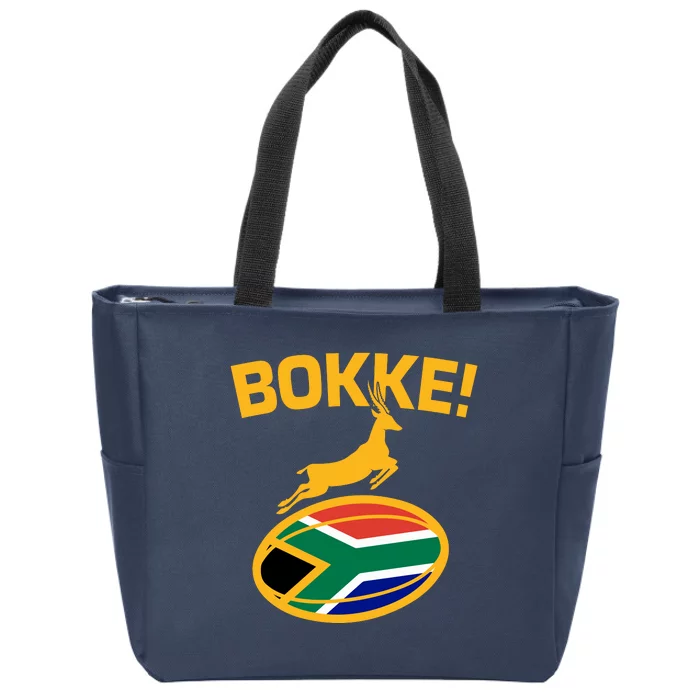 Bokke South African Rugby Fan Zip Tote Bag