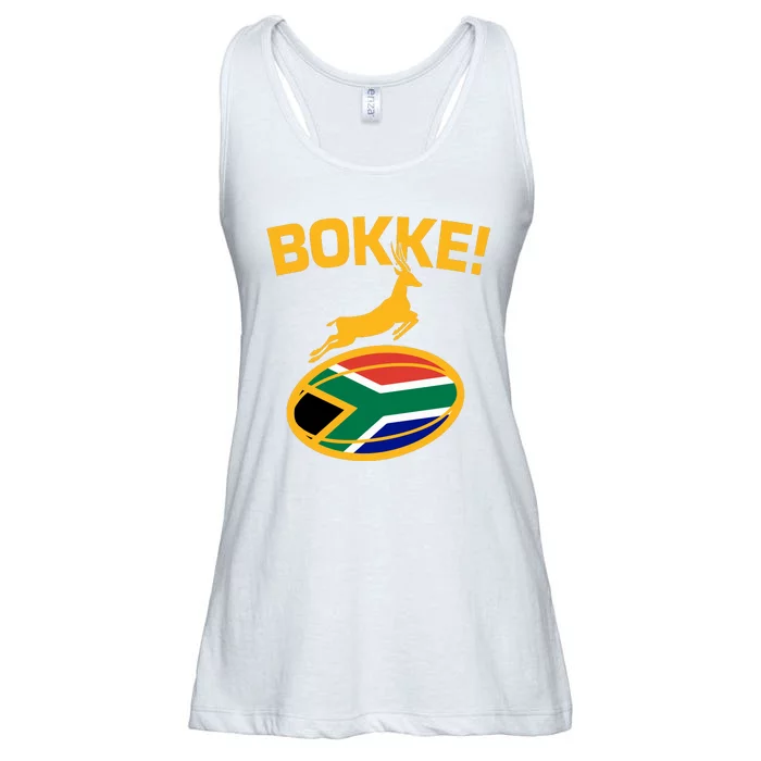 Bokke South African Rugby Fan Ladies Essential Flowy Tank