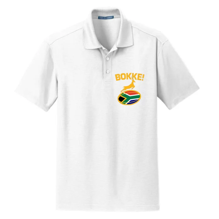 Bokke South African Rugby Fan Dry Zone Grid Performance Polo