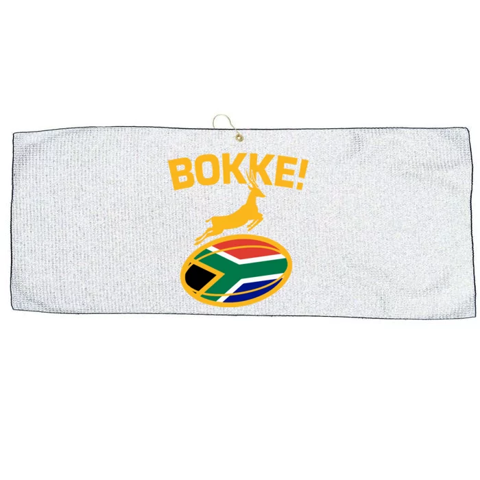 Bokke South African Rugby Fan Large Microfiber Waffle Golf Towel