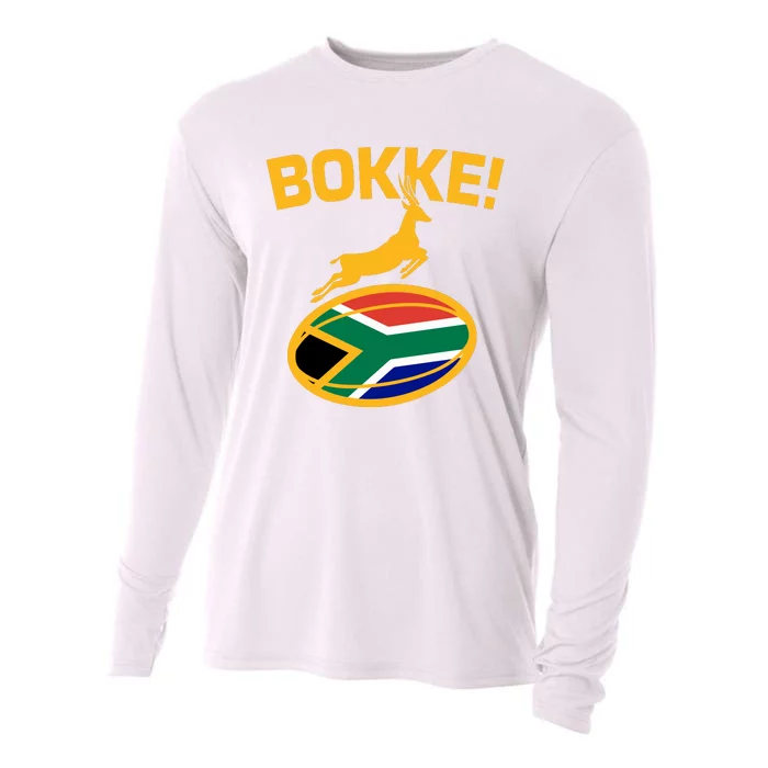 Bokke South African Rugby Fan Cooling Performance Long Sleeve Crew