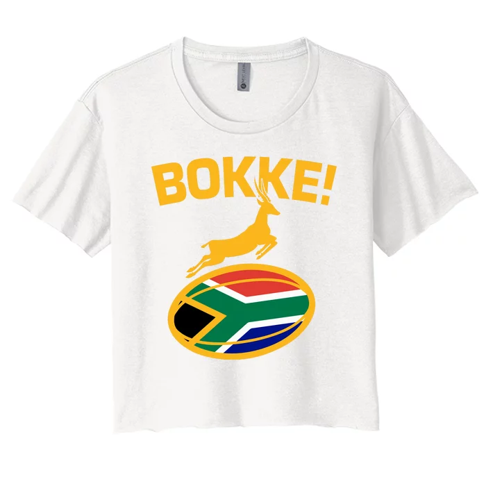 Bokke South African Rugby Fan Women's Crop Top Tee