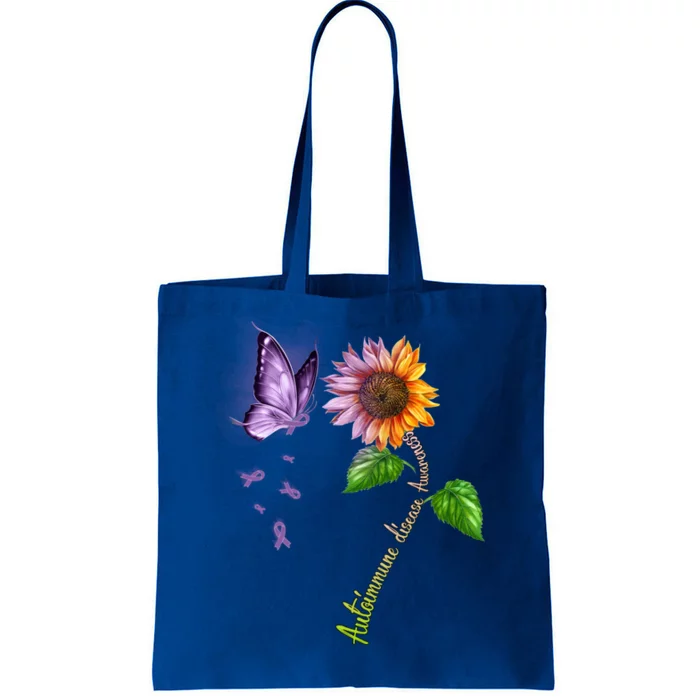 Butterfly Sunflower Autoimmune Disease Awareness Gift Tote Bag