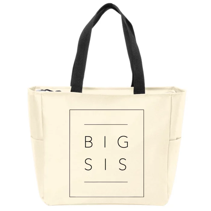 Big Sister Announcement Promoted to Big Sis Zip Tote Bag