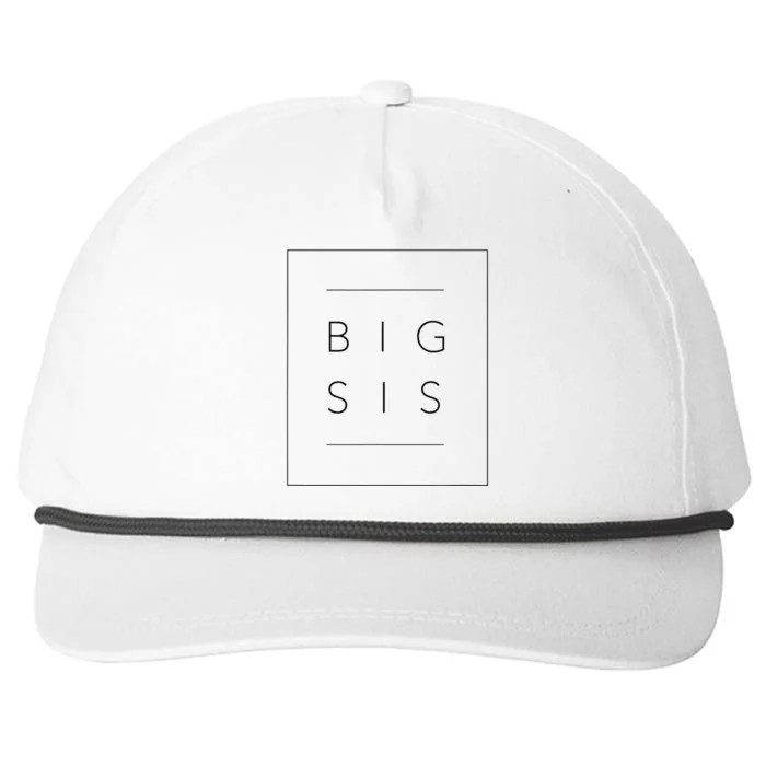 Big Sister Announcement Promoted to Big Sis Snapback Five-Panel Rope Hat