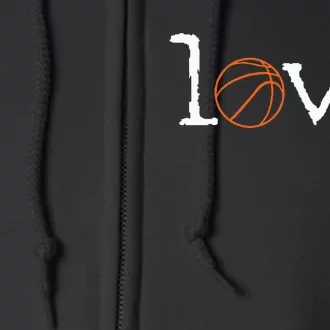 Basketball Sports Athlete Court Player Gift Full Zip Hoodie